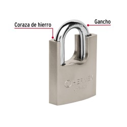 Candado de hierro 40 mm con coraza. llave anti.ganzúa