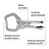 Pinza de presión 6" tipo "C" con mordaza fija. Truper