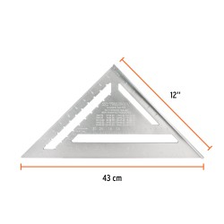 Escuadra 12" de aluminio para muros de yeso. Truper