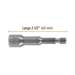 Estuche con 5 dados magnéticos de 3.8" largo 2.1.2". Expert