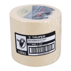 Cinta masking tape de 1.1.2" x 50 m. Truper