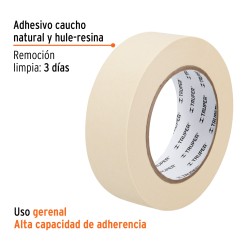 Cinta masking tape de 1.1.2" x 50 m. Truper